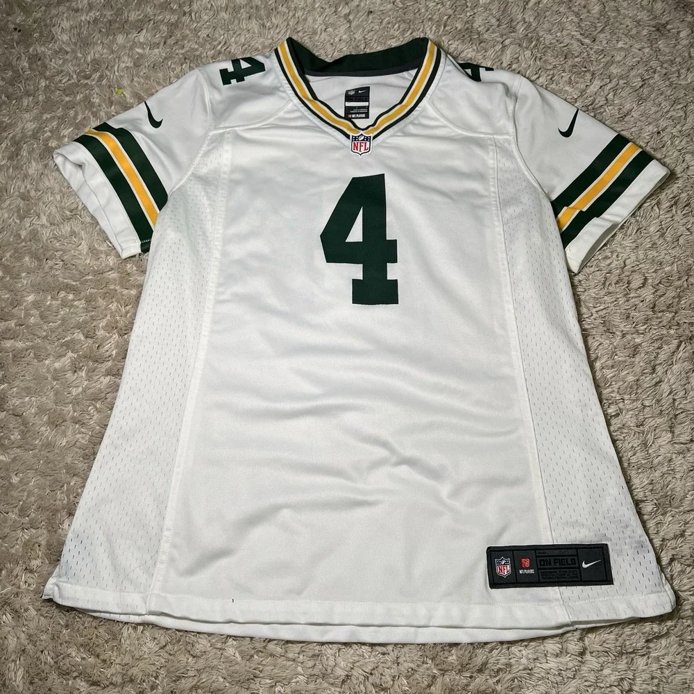 Brett Favre Jersey Women Size Large Green Bay Packers Nike On Field #4 Football